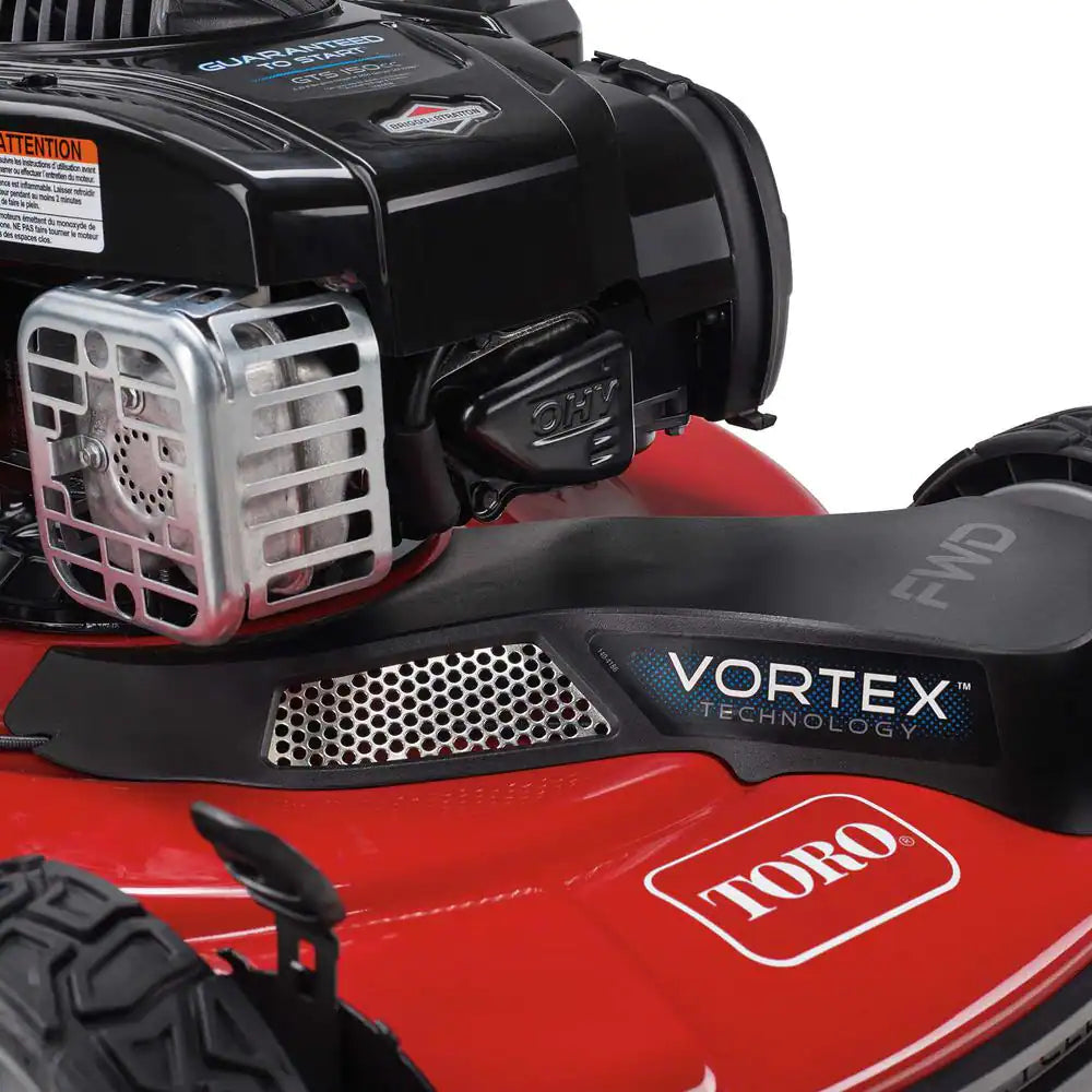 Toro 21442 22 in. Recycler Briggs & Stratton High Wheel FWD Gas Walk Behind Self Propelled Lawn Mower with Super Bagger